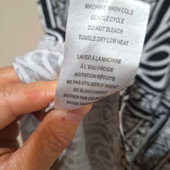 O'Neill Small Empire waist black white tribal print cotton maxi dress - Picture 5 of 7